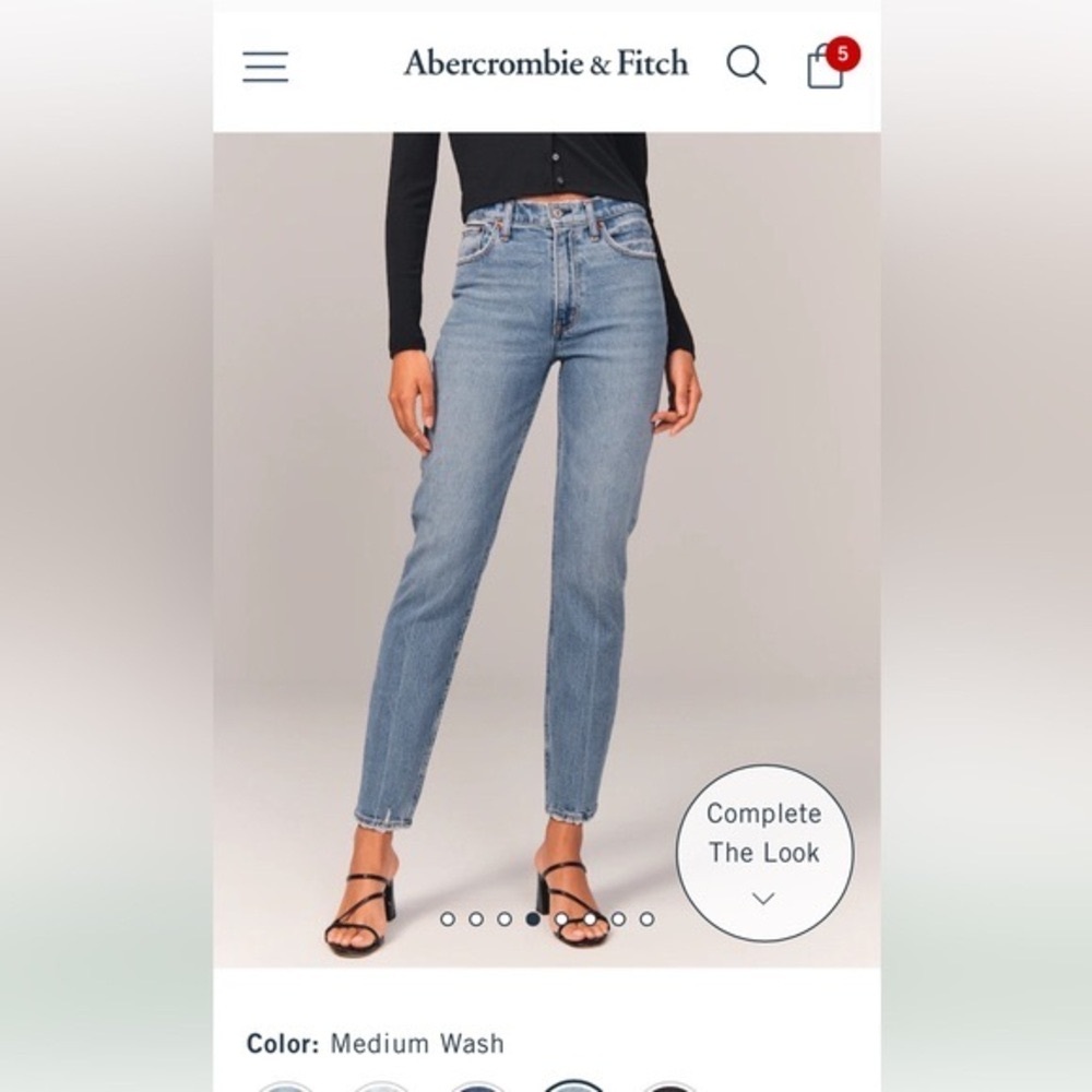 Abercrombie & Fitch High Rise Mom Jean 28/6